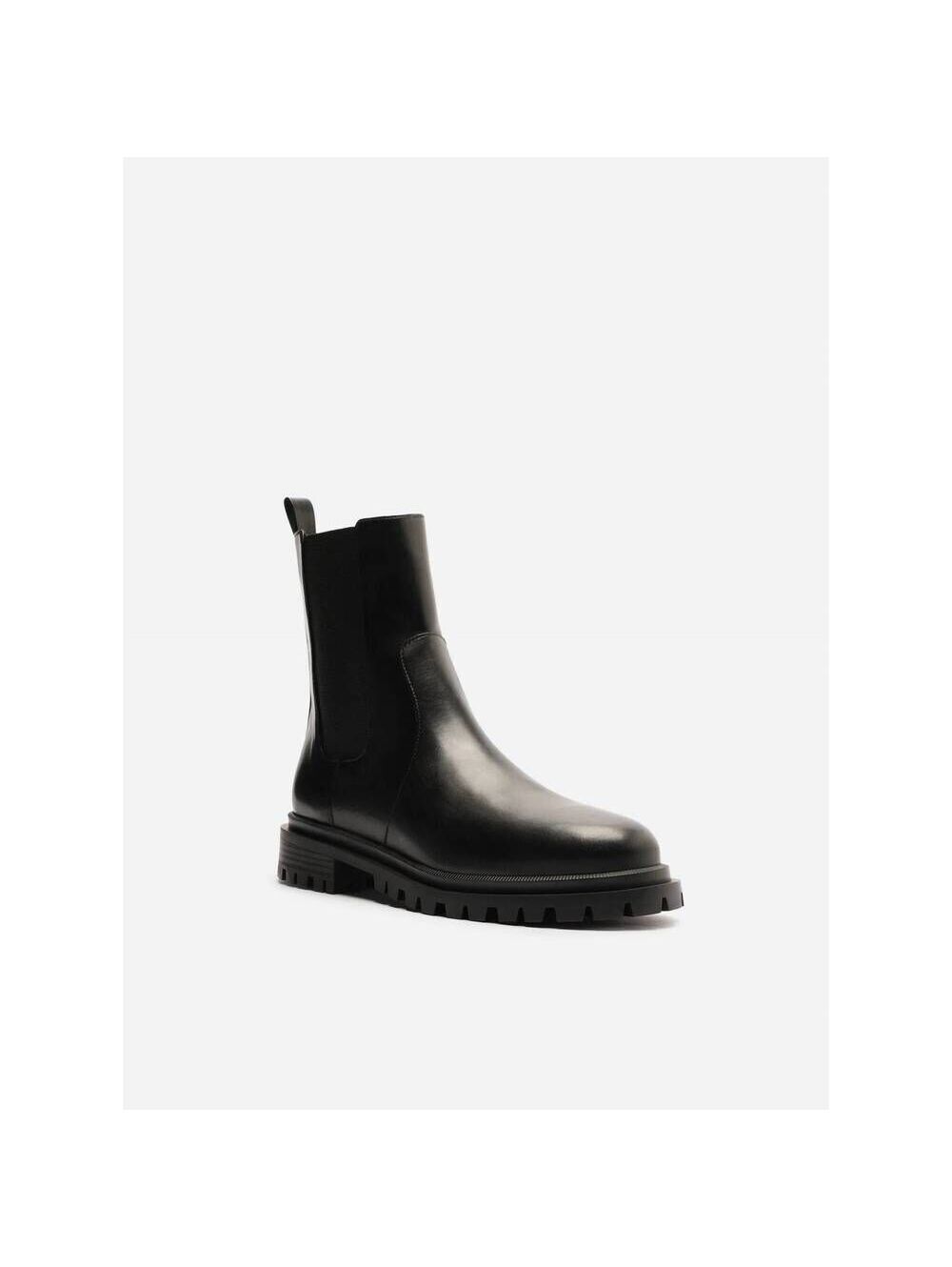 Arezzo Brandy Bota Salto Baixo Couros Atanado Black 6 ($139)